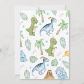 Dinosaur Birthday Einladung (Rückseite)