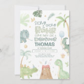 Dinosaur Birthday Einladung (Vorderseite)