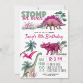 Dinosaur Birthday Einladung (Vorderseite)