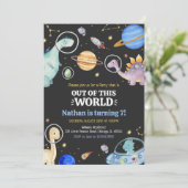 Dinosaur Birthday Einladung (Stehend Vorderseite)