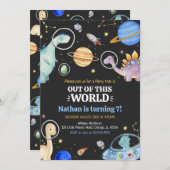 Dinosaur Birthday Einladung (Vorne/Hinten)