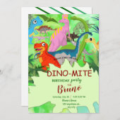 Dinosaur Birthday Einladung (Vorne/Hinten)