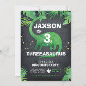 Dinosaur Birthday Einladung (Vorderseite)