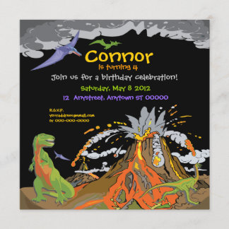 Dinosaur Birthday Einladung