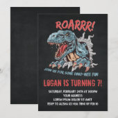 Dinosaur Birthday Einladung (Vorne/Hinten)