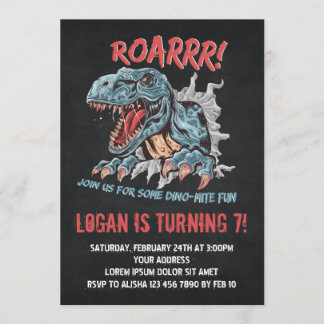 Dinosaur Birthday Einladung