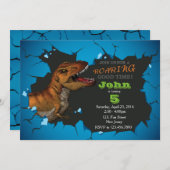 Dinosaur Birthday Einladung (Vorne/Hinten)