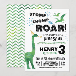 Dinosaur Birthday Einladung