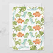 Dinosaur Birthday Einladung (Rückseite)