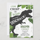 Dinosaur Birthday Einladung (Vorderseite)