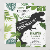 Dinosaur Birthday Einladung (Vorne/Hinten)