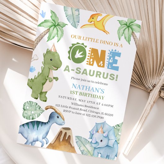 Dinosaur Birthday Einladung