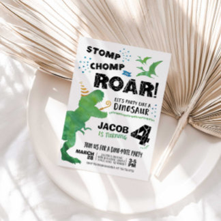 Dinosaur Birthday Einladung