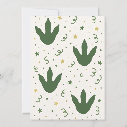 Dinosaur Birthday Einladung (Rückseite)