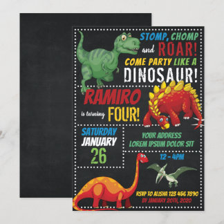 Dinosaur Birthday Einladung