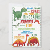 Dinosaur Birthday Einladung (Vorderseite)