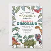 Dinosaur Birthday Einladung (Vorderseite)