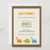 Dinosaur Birthday Einladung (Vorderseite)