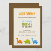 Dinosaur Birthday Einladung (Vorne/Hinten)