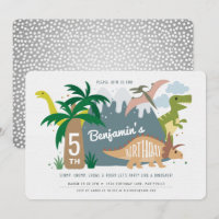 Dinosaur Birthday Einladung