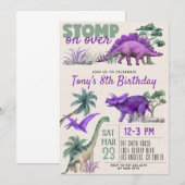 Dinosaur Birthday Einladung (Vorne/Hinten)