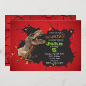 Dinosaur Birthday Einladung (Vorne/Hinten)