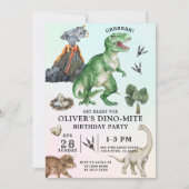 Dinosaur Birthday Einladung (Vorderseite)