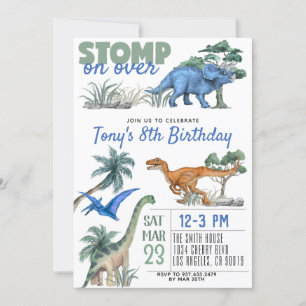 Dinosaur Birthday Einladung