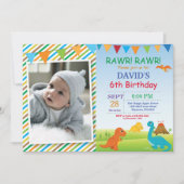 Dinosaur Birthday Einladung Dino Party (Vorderseite)