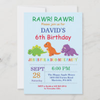 Dinosaur Birthday Einladung Dino Party