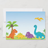 Dinosaur Birthday Einladung Dino Party (Rückseite)