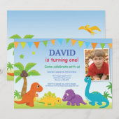 Dinosaur Birthday Einladung Dino Party (Vorne/Hinten)