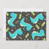 Dinosaur Birthday Einladung Dinosaur Roar Party (Rückseite)