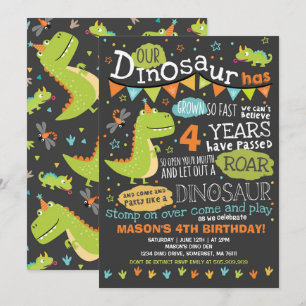 Dinosaur Birthday Einladung Dinosaur Roar Party