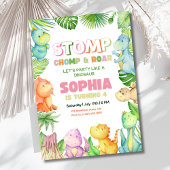 Dinosaur Birthday Einladung Girls Dino Geburtstag