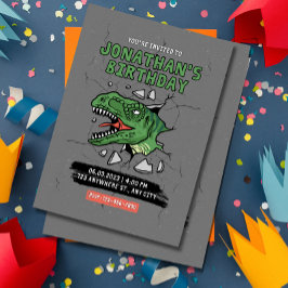 Dinosaur Birthday Einladung Kindergeburtstag Party