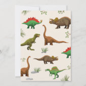 Dinosaur Birthday Einladung Party Boys Dinos (Rückseite)