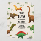 Dinosaur Birthday Einladung Party Boys Dinos (Vorne/Hinten)