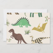 Dinosaur Birthday Einladung Party Boys Foto (Rückseite)