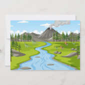 Dinosaur Birthday Einladung | Party für Jungen und (Rückseite)