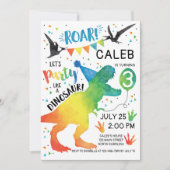 Dinosaur Birthday Einladung Party wie ein Dinosaur (Vorderseite)