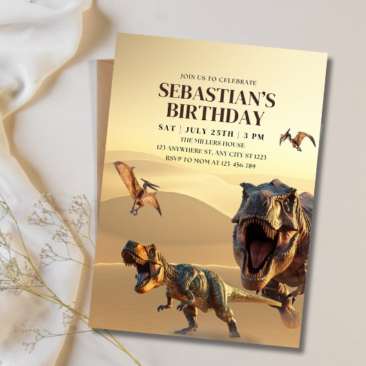 Dinosaur Birthday Einladung, T Rex Dino Geburtstag Einladung