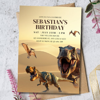 Dinosaur Birthday Einladung, T Rex Dino Geburtstag Einladung