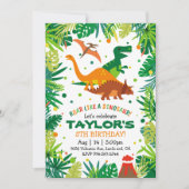 Dinosaur Birthday Einladung T REX Party (Vorderseite)