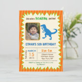 Dinosaur Birthday Einladungen (Stehend Vorderseite)