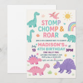 Dinosaur Birthday Einladungen (Vorne/Hinten)
