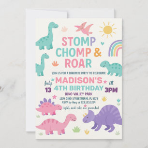 Dinosaur Birthday Einladungen