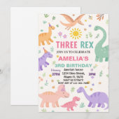 Dinosaur Birthday Einladungen (Vorne/Hinten)
