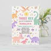 Dinosaur Birthday Einladungen (Stehend Vorderseite)
