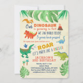 Dinosaur Birthday Einladungen Boys Dinosaur Party (Vorderseite)